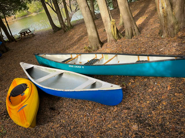 Canoes at Althea Crystal Retreat