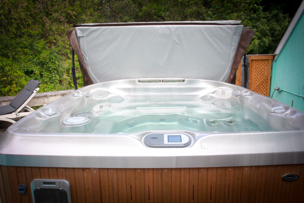 Hot tun at Althea Crystal Retreat in Elora, Ontario